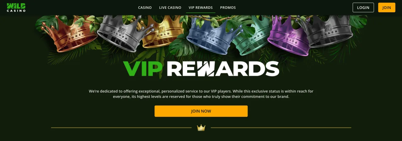 Accesso VIP e promo giornaliere Wild